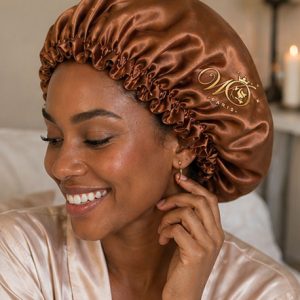 Bonnet de nuit en soie – Couronnée de soie