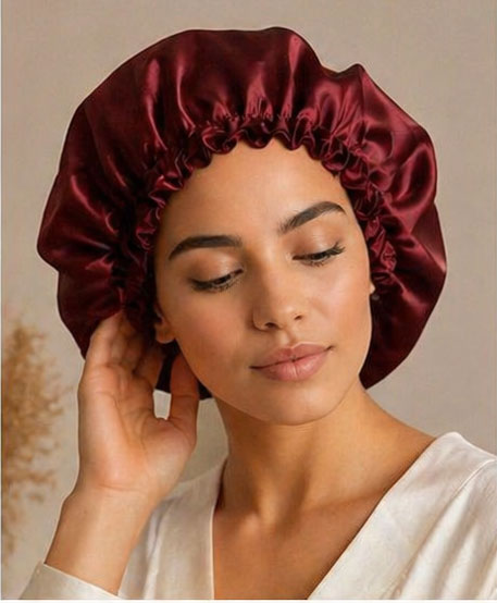 Bonnet de nuit en soie – Couronnée de soie (sans logo)